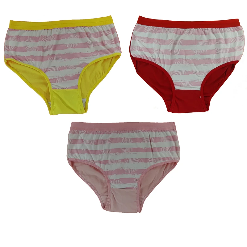 شورت زنانه مدل  پنبه ای بزرگ راه راه اورانوس 66 مجموعه 3 عددی