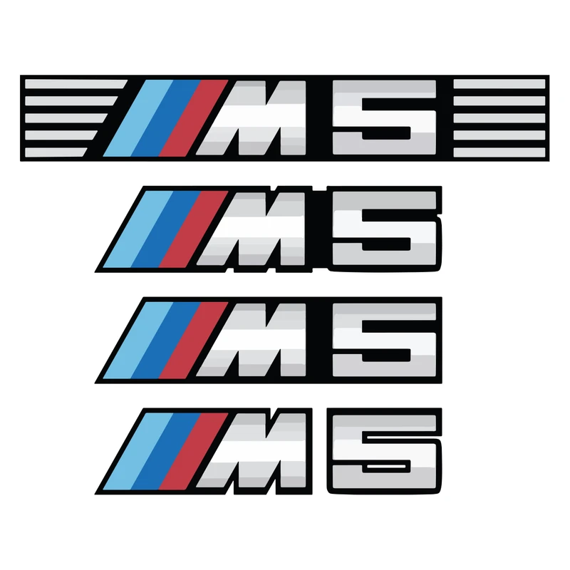 برچسب بدنه خودرو طرح M5 کد 1415 مجموعه 4 عددی