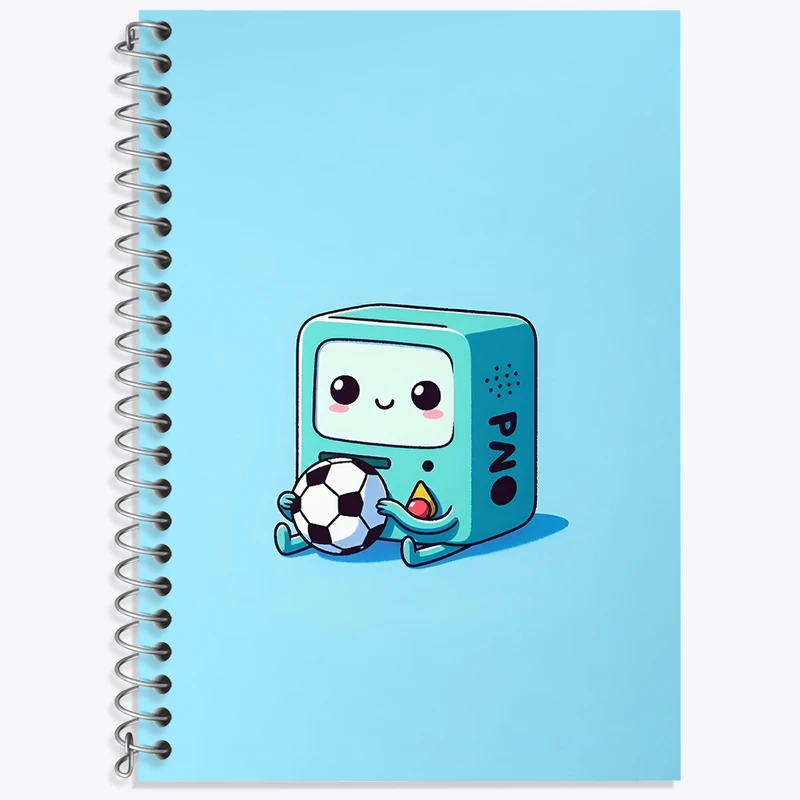 دفتر زبان 50 برگ خندالو مدل دو خط طرح بازی فوتبال کد N4146