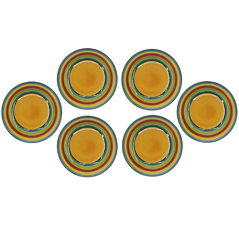 بشقاب غذاخوری مدل رنگین کمان بسته 6 عددی