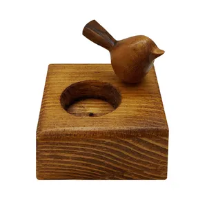 جا شمعی چوبی مدل پرنده