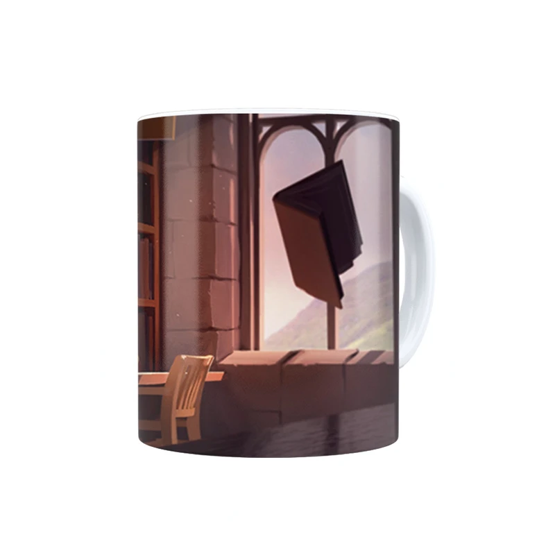 ماگ ترمه طراحان ایده مدل دخترک کتابخوان کد cfp1711