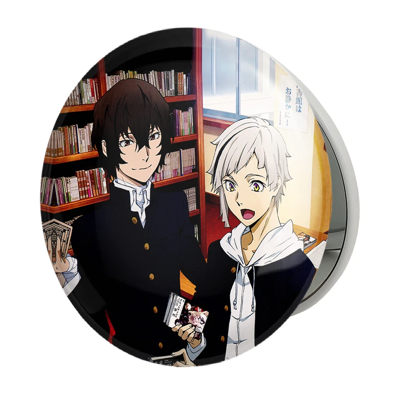 آینه جیبی خندالو طرح دازای و اتسوشی انیمه سگ های ولگرد بانگو مدل تاشو کد 11770 