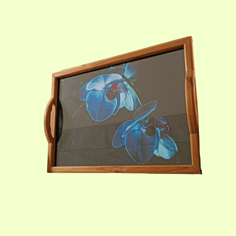 سینی مدل نیلوفر آبی کد 26