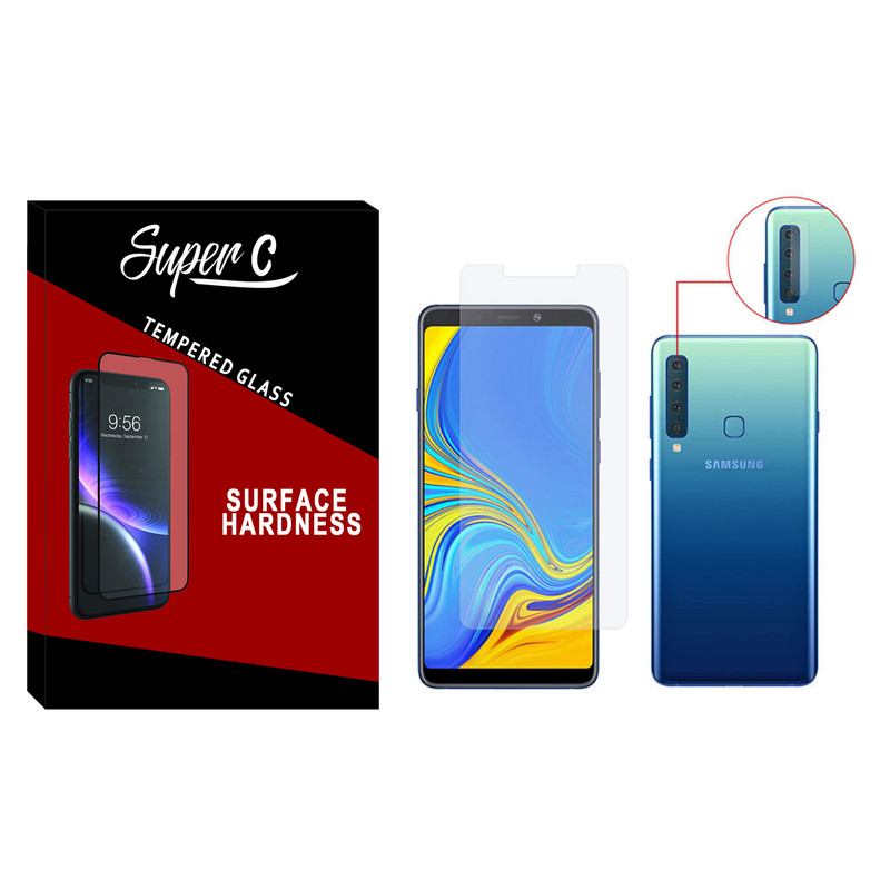  محافظ صفحه نمایش سوپرسی مدل SDHC-01 مناسب برای گوشی موبایل سامسونگ Galaxy A9 2018 به همراه محافظ لنز
