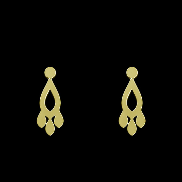 گوشواره طلا 18 عیار زنانه مدوپد مدل اشک کد GA1-10841