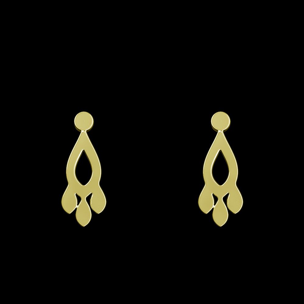 گوشواره طلا 18 عیار زنانه مدوپد مدل اشک کد GA1-10841 -  - 1