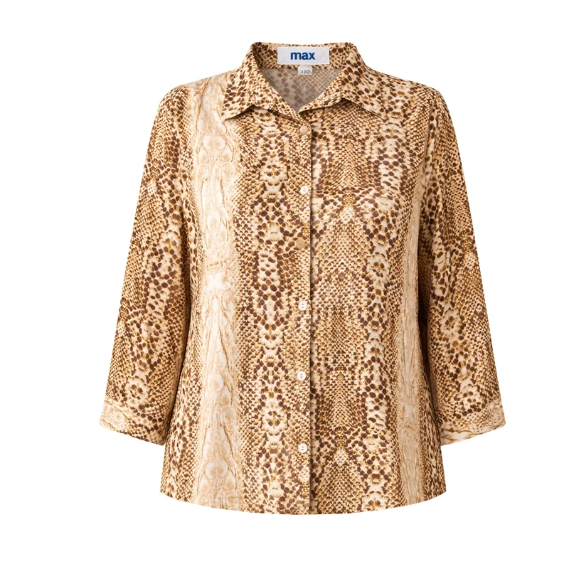 شومیز آستین بلند یقه برگردان زنانه مکس مدل 45649