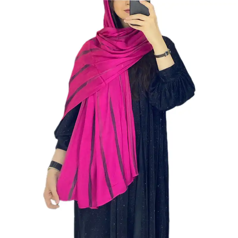 شال زنانه مدل ابریشم میله ای