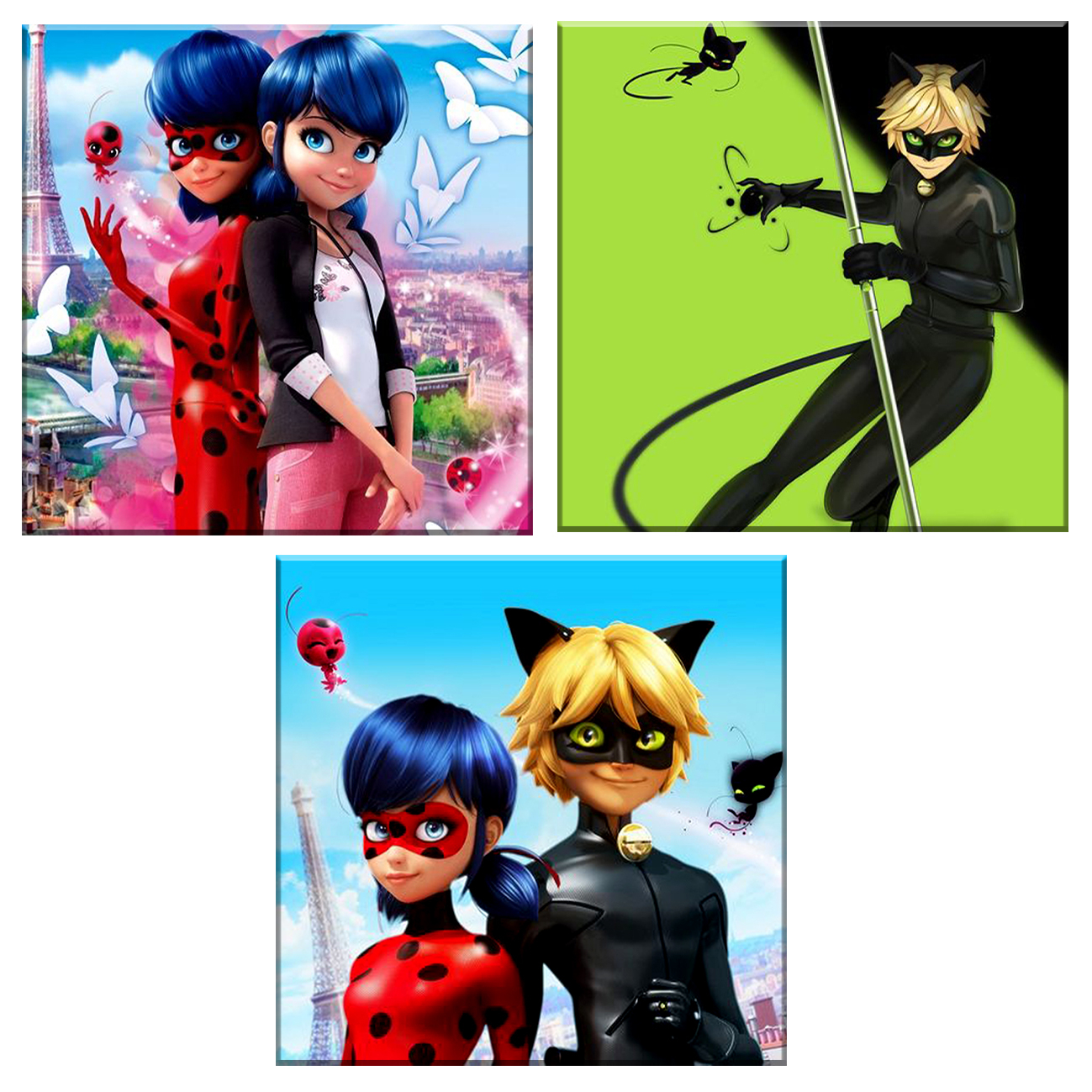 دستمال آشپزخانه طرح دختر کفشدوزکی کد 100 مجموعه 3 عددی