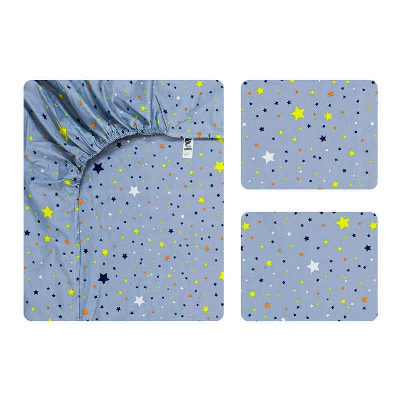 سرویس ملحفه 2 نفر 3 تکه آدنو مدل Stars کد FI64