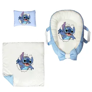 سرویس خواب سه تکه نوزاد ناریکو مدل گارد محافظ دار طرح لیلو و استیج کد 0246