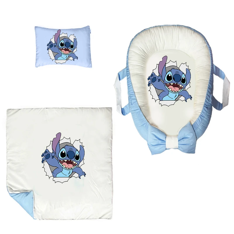 سرویس خواب سه تکه نوزاد ناریکو مدل گارد محافظ دار طرح لیلو و استیج کد 0246