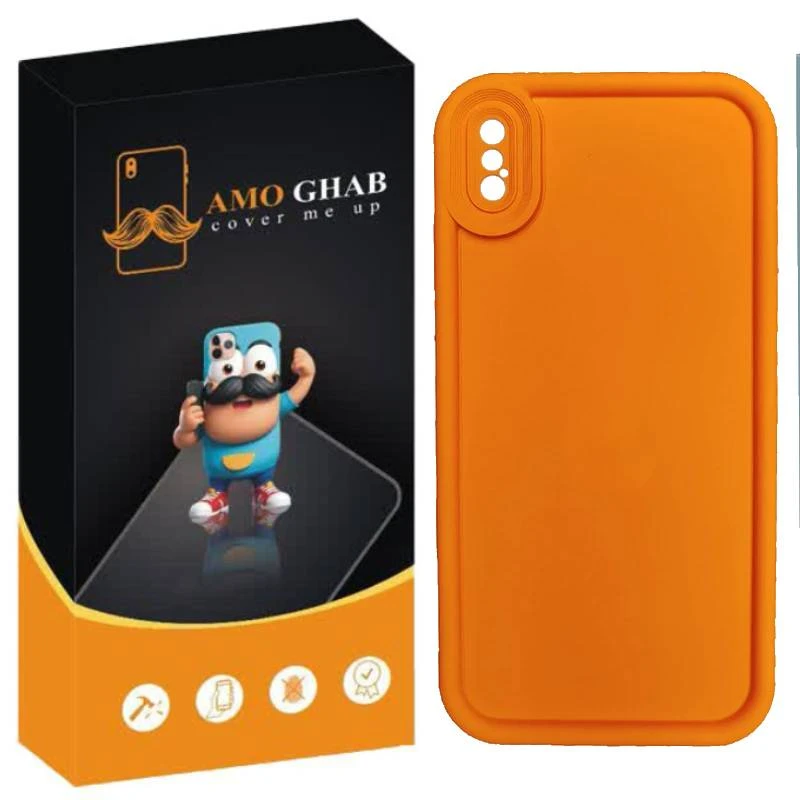 کاور عمو قاب مدل سیلیکونی سولید مناسب برای گوشی موبایل اپل iPhone X / Xs