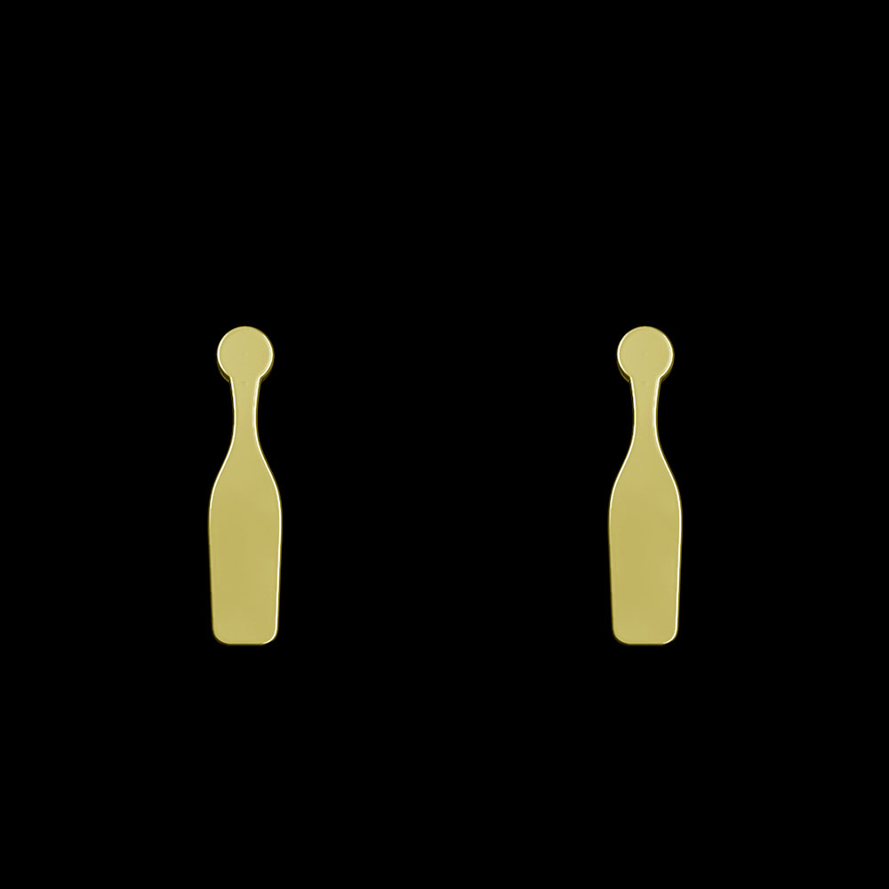 گوشواره طلا 18 عیار زنانه مدوپد مدل بطری کد GA1-12014