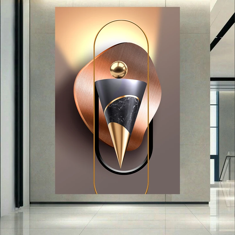 تابلو شاسی مخمل طرح مینیمال مدرن مدل هندسی کد AR31233