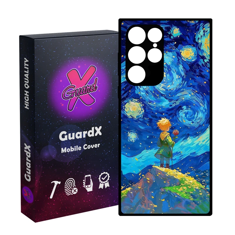 کاور گارد ایکس طرح شازده کوچولو مدل Glass10774 مناسب برای گوشی موبایل سامسونگ Galaxy S22 Ultra