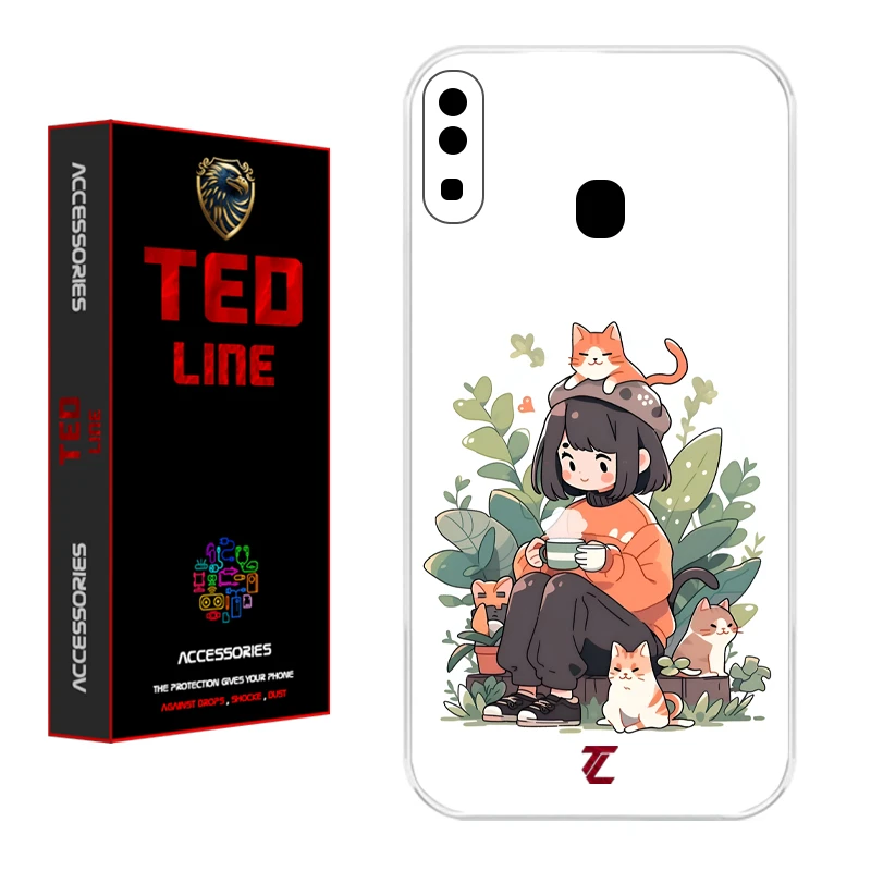 کاور تدلاین طرح گربه کد 1181 مناسب برای گوشی موبایل سامسونگ Galaxy A20 / A30