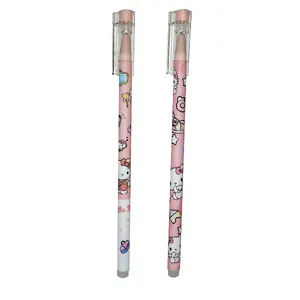 روان نویس مدل فانتزی پاک کن دار کیتی صورتی بسته دو عددی