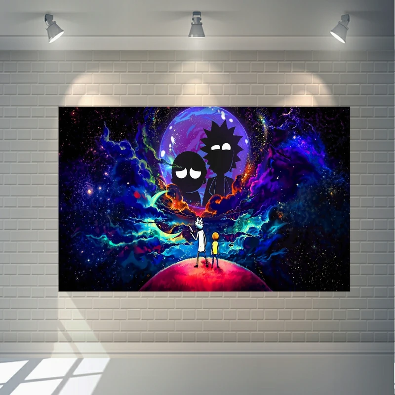 پوستر دیواری طرح ریک و مورتی مدل کهکشان کد SDB8041