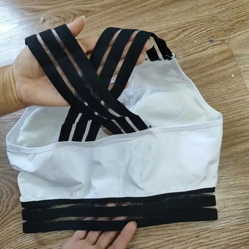 نیم تنه ورزشی زنانه مدل کش توری کاپ دار کد 1557