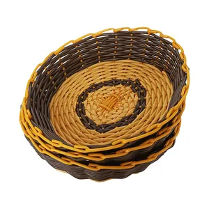 سبد سبزی حصیربافی پریجان مدل PRJ1003 بسته 3 عددی