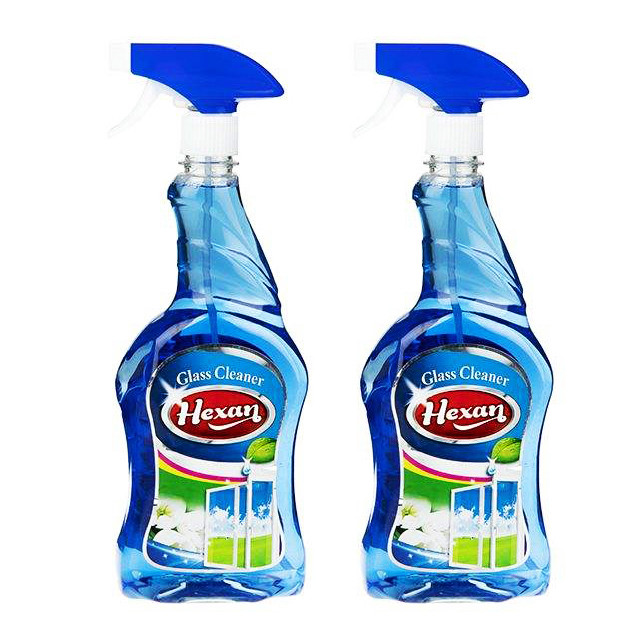 اسپری شیشه پاک کن هگزان مدل Blue حجم 500 میلی لیتر مجموعه 2 عددی