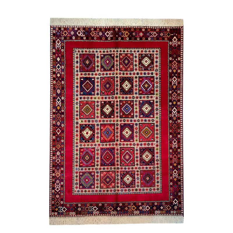 فرش دستباف سه و نیم متری طرح خشتی مدل AA164