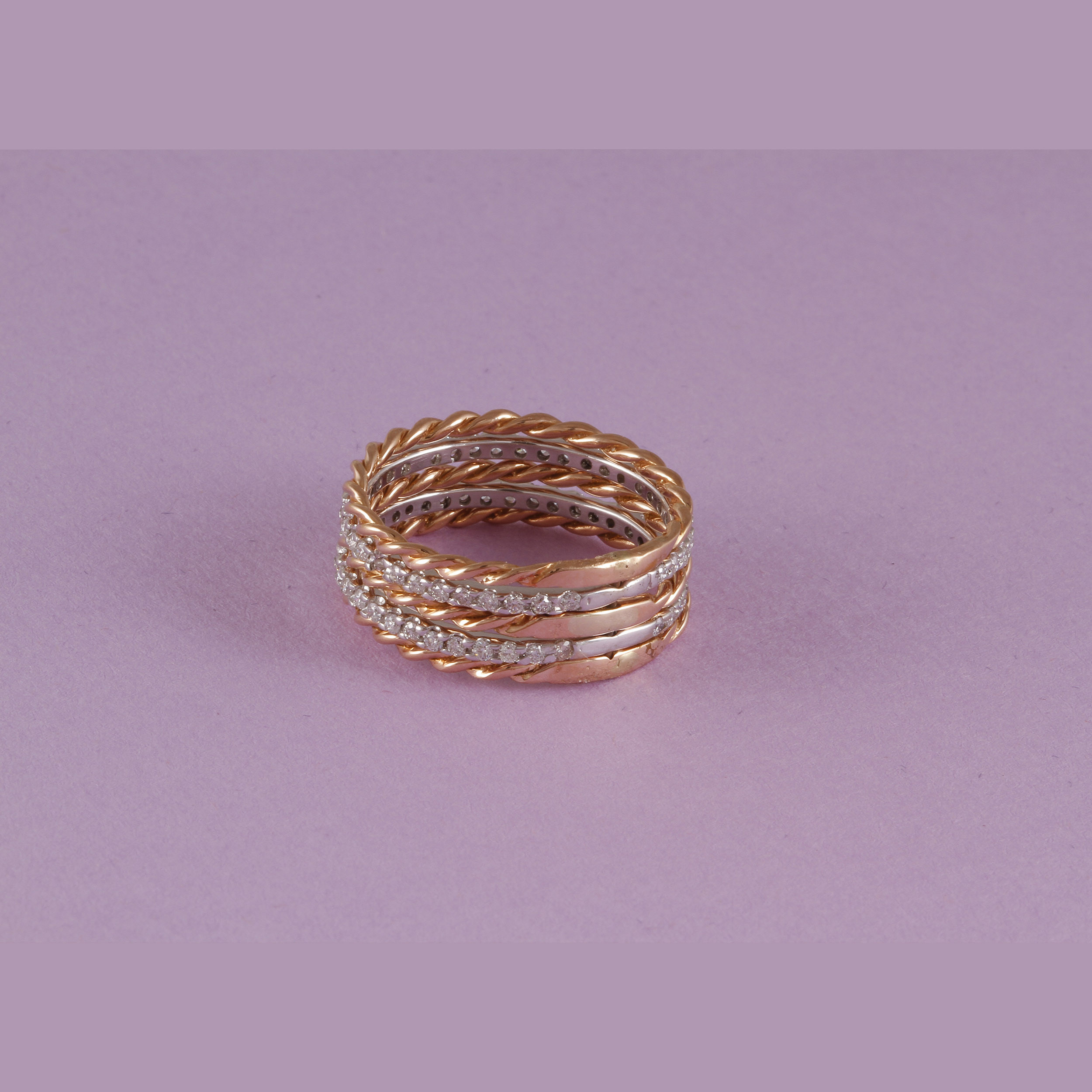 انگشتر طلا 18 عیار زنانه جواهری گاندی مدل 30548 انگشتر طلا 18 عیار زنانه جواهری گاندی مدل 30548