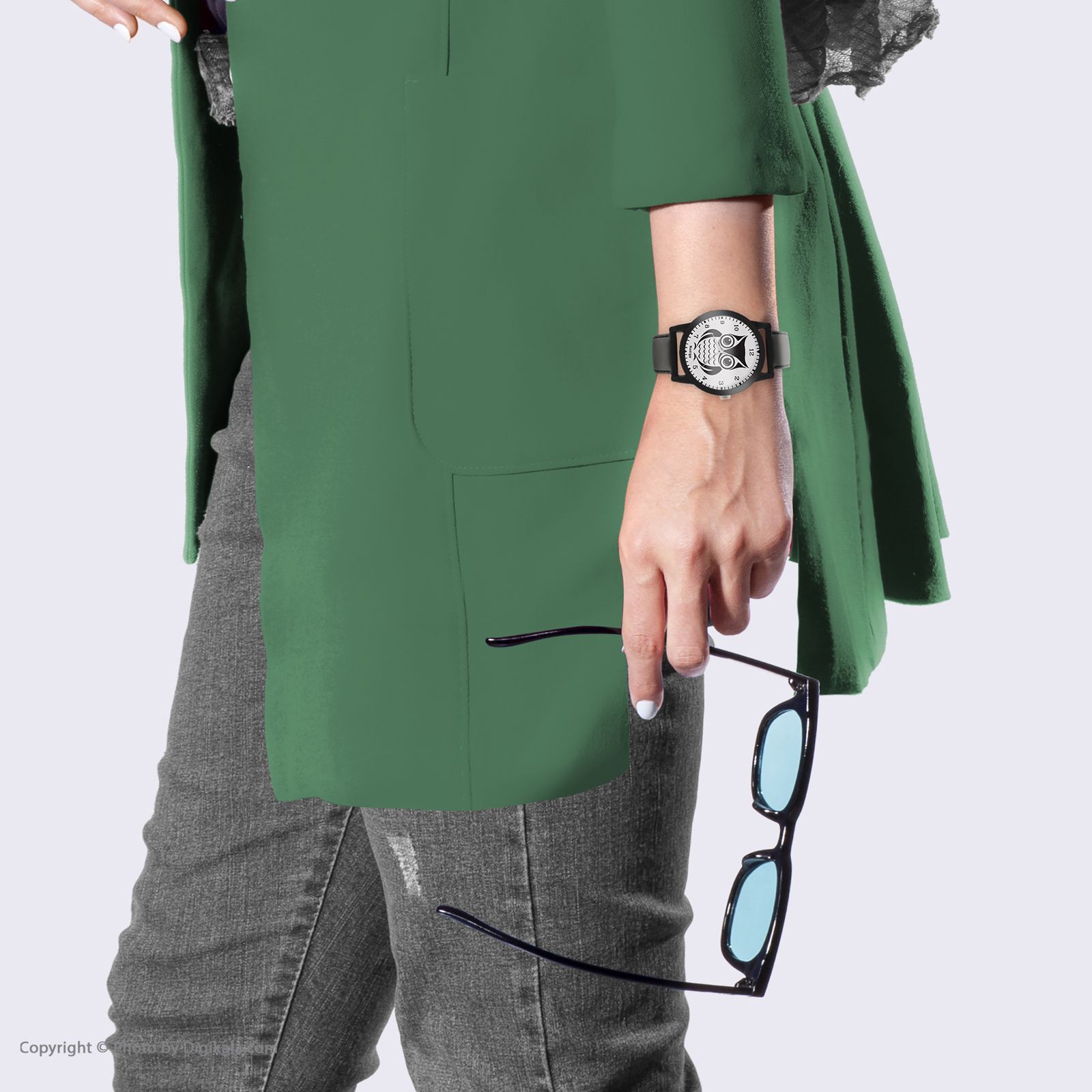 ساعت مچی عقربه ای ناکسیگو طرح جغد کد LF4250 -  - 2