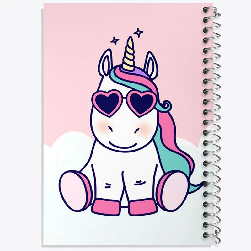 دفتر نت موسیقی 50 برگ خندالو مدل اسب تک شاخ یونیکورن کد 1106