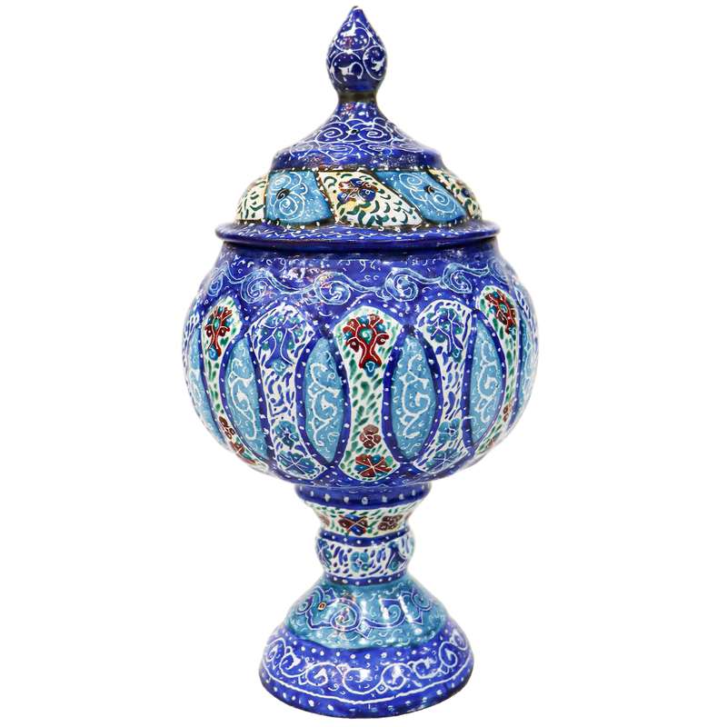 قندان مینا کاری مدل پایه دار کد 13