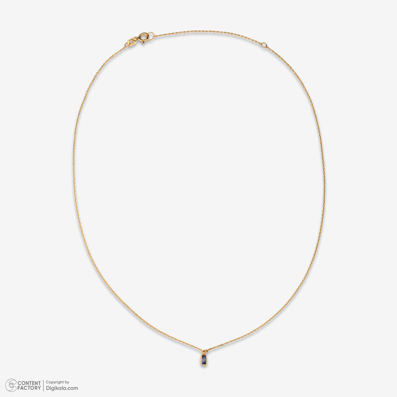 گردنبند طلا 18 عیار زنانه با زنجیر حلقه‌ای (فلامینگو) روبی آرت گالری مدل 299032 -  - 5