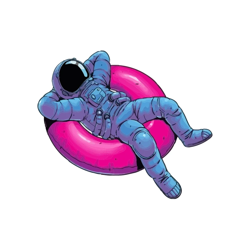 برچسب لپ تاپ پویا مارکت طرح فضانورد کد 1954