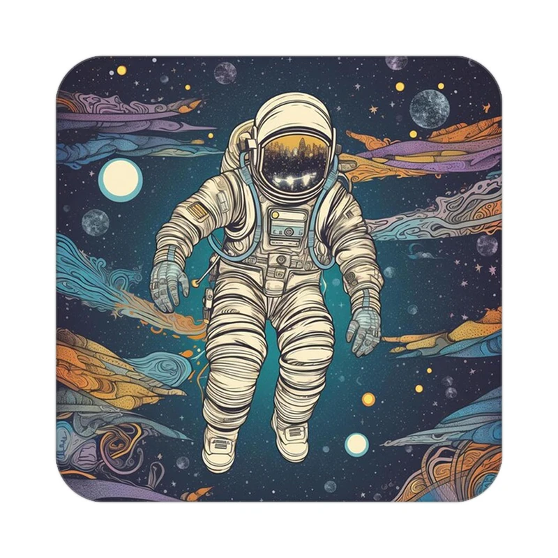 زیر لیوانی کاکتی طرح فضانورد مدل mp46395