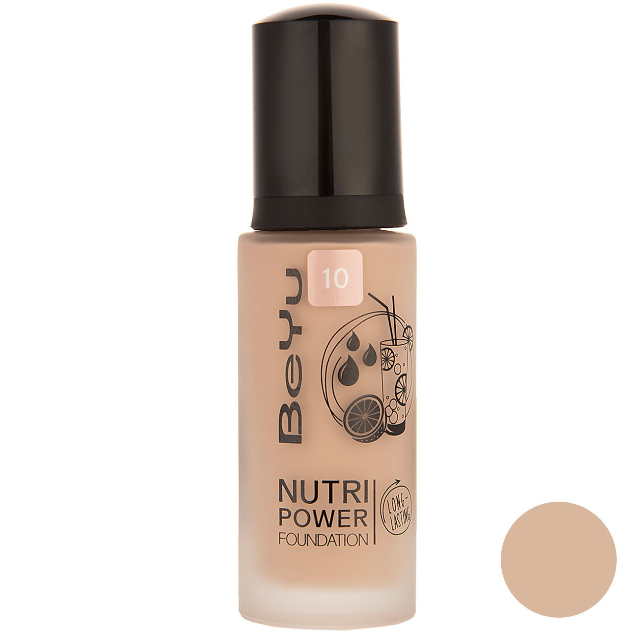 کرم پودر 24 ساعته بی یو مدل Nutri Power شماره 10 حجم 30 میلی لیتر