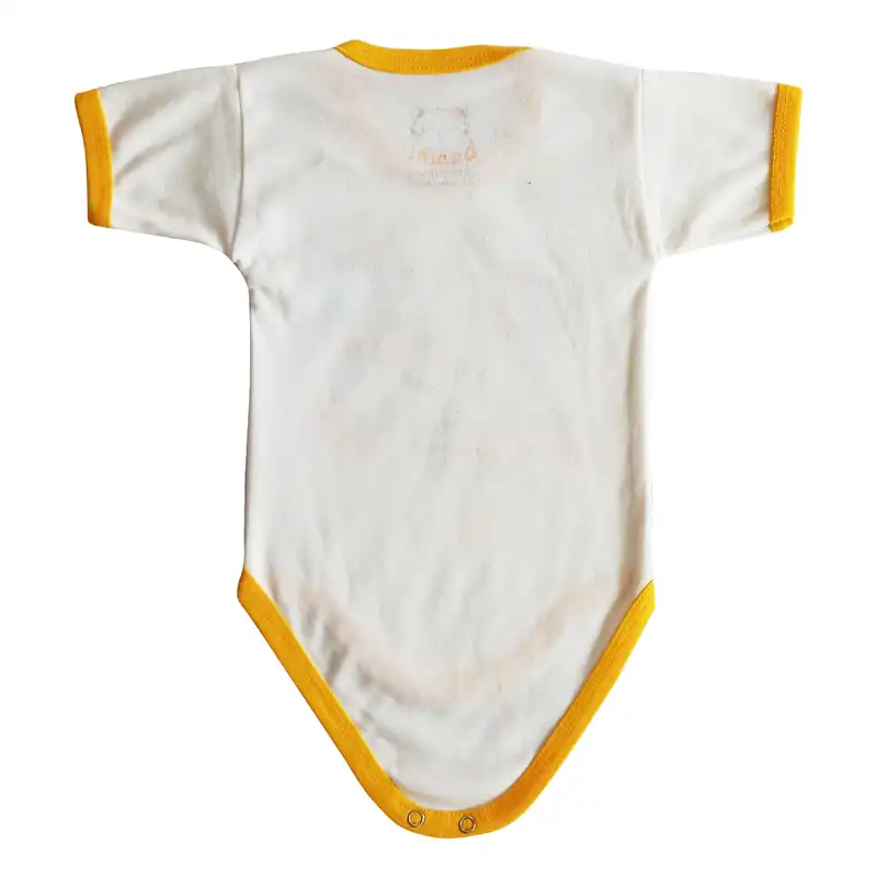 بادی آستین کوتاه نوزادی مدل خرسی کد 066