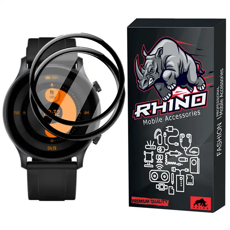 محافظ صفحه نمایش راینو مدل R-PMMA مناسب برای ساعت هوشمند هایلو LS04 RS3 بسته 2 عددی