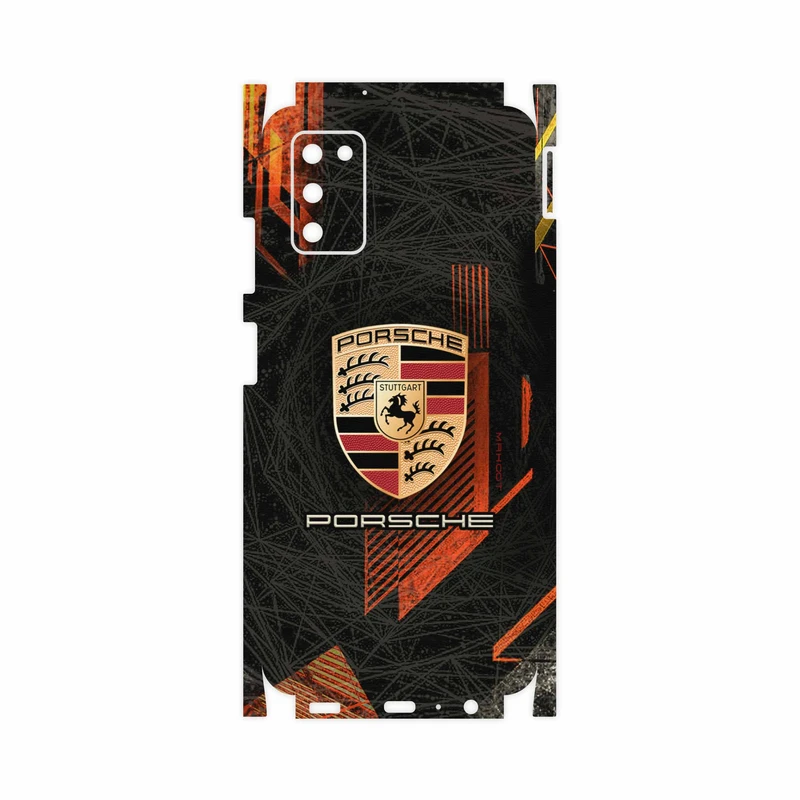 برچسب پوششی ماهوت مدل Porsche-Logo-FullSkin مناسب برای گوشی موبایل سامسونگ Galaxy A03S