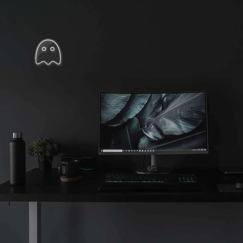 چراغ دیواری نئون دیزاین طرح Packman-2_WHT