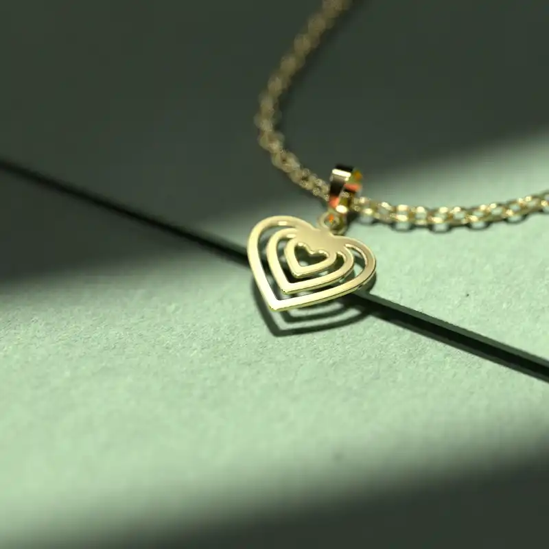 گردنبند طلا 18 عیار زنانه مدوپد مدل لوزی اسلیمی کد CA10260