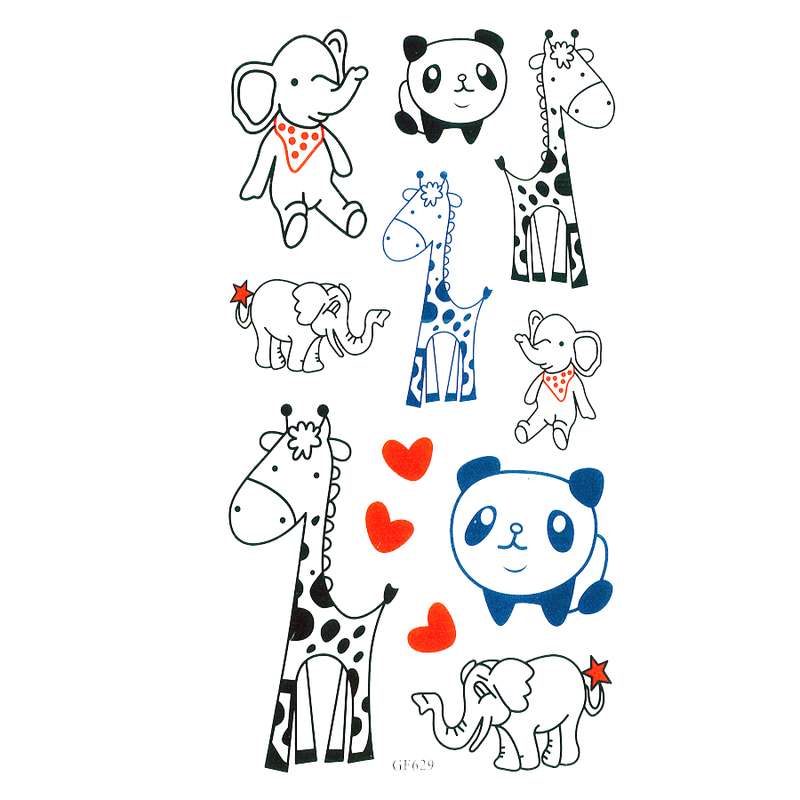 تتو موقت مدل حیوانات کد GF629 