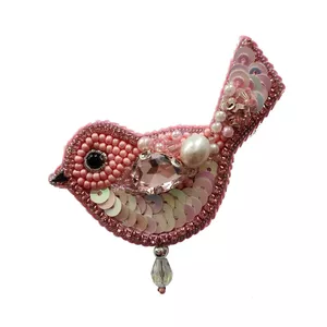 گل سینه دست ساز زنانه مدل پرنده