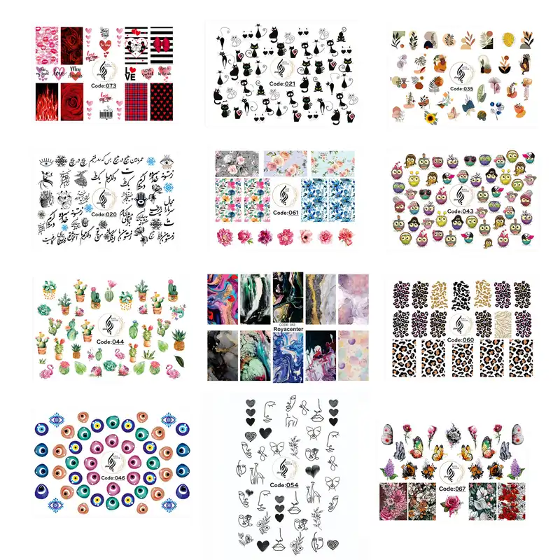 لنز ناخن رویاسنتر مدل M5 مجموعه 12 عددی