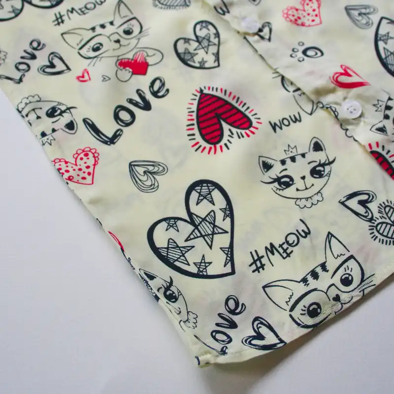 ست شومیز و شلوارک دخترانه مدل هاوایی 012