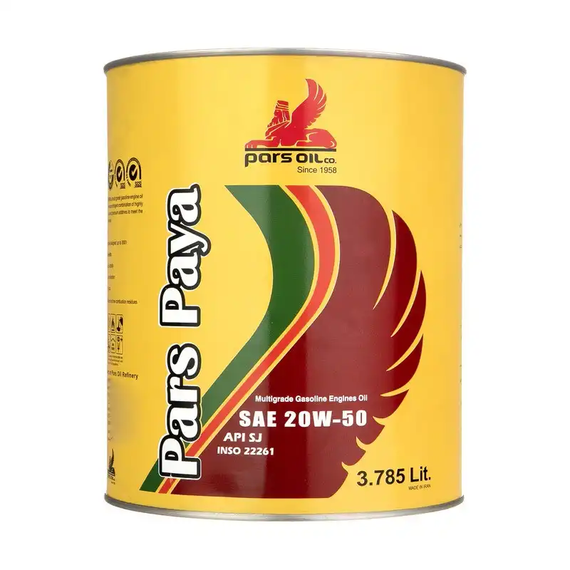 روغن موتور خودرو پارس پایا مدل 20W50 حجم 3.785 لیتر