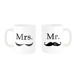 ماگ ناریکو طرح فانتزی مدل ست عاشقانه Mr  Mrs کد 02 مجموعه دو عددی