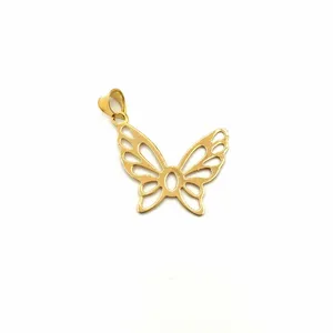 آویز گردنبند طلا 18 عیار زنانه مدل پروانه کد 011