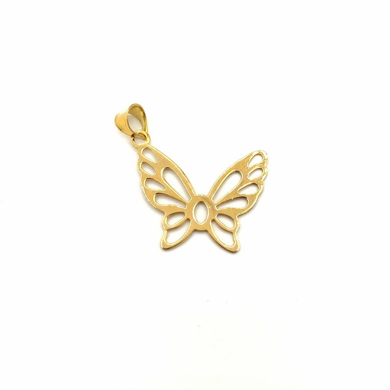 آویز گردنبند طلا 18 عیار زنانه مدل پروانه کد 011