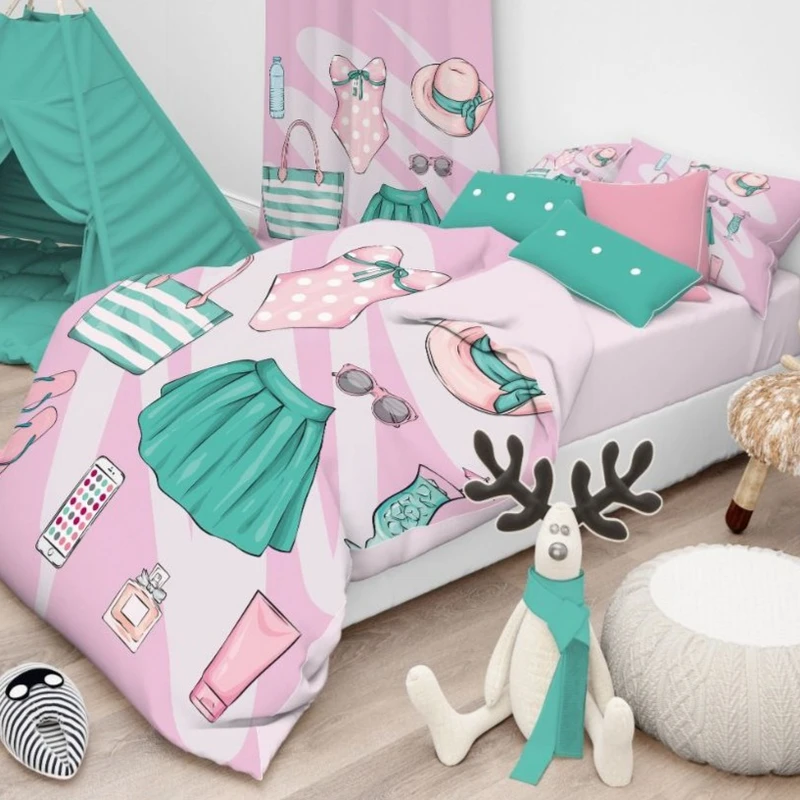 سرویس خواب 1 نفر 4 تکه مدل دخترانه 120 کد 291